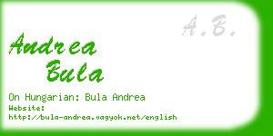 andrea bula business card